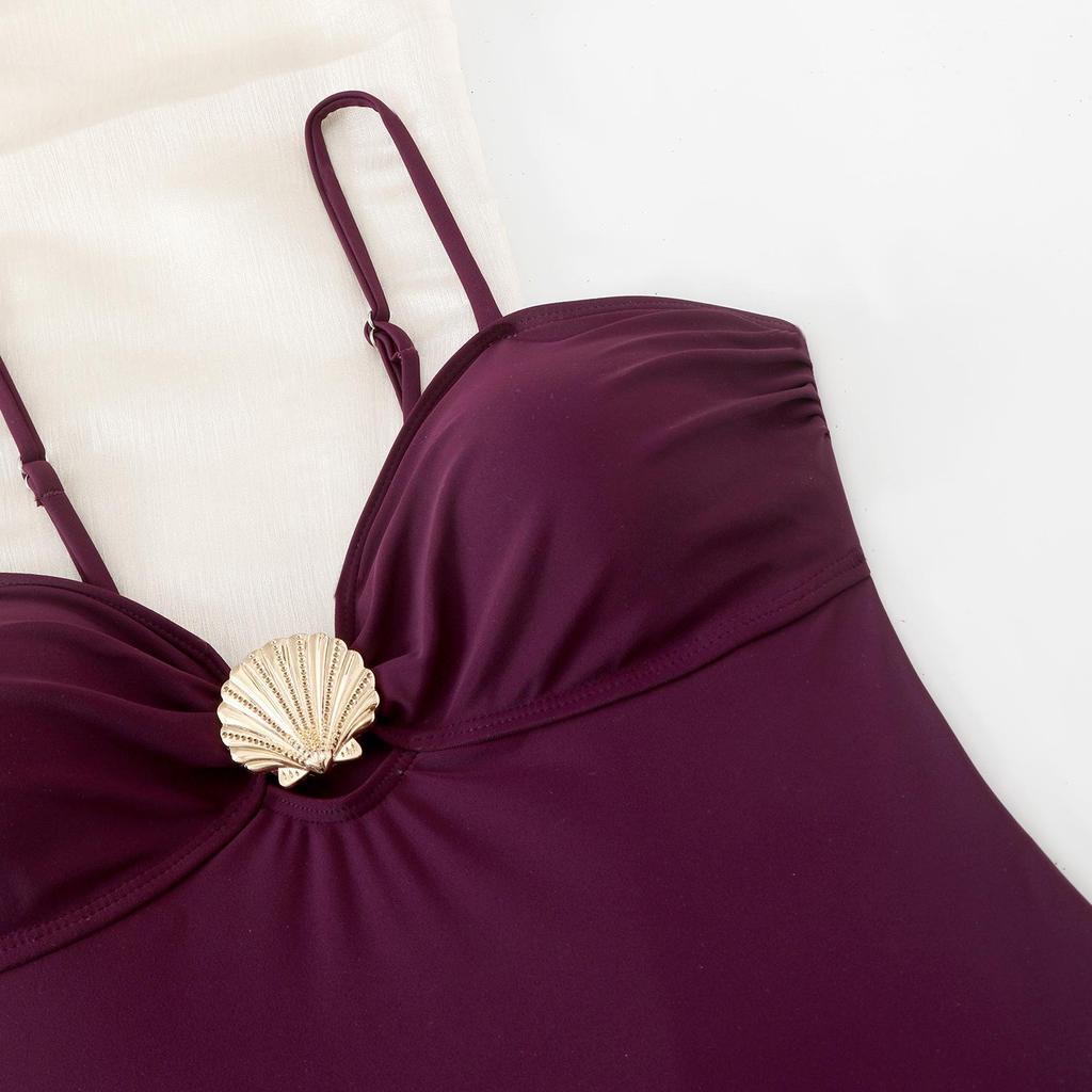 2026 European American Women's Strappy Sexy Slimming One-Piece Swimsuit Bikini.