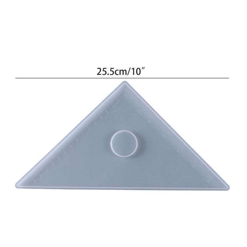4 Types Ruler Resin Mold Handmade Stationery Straightedge Protractor Triangular Rule Epoxy Silicone Mould DIY Craft