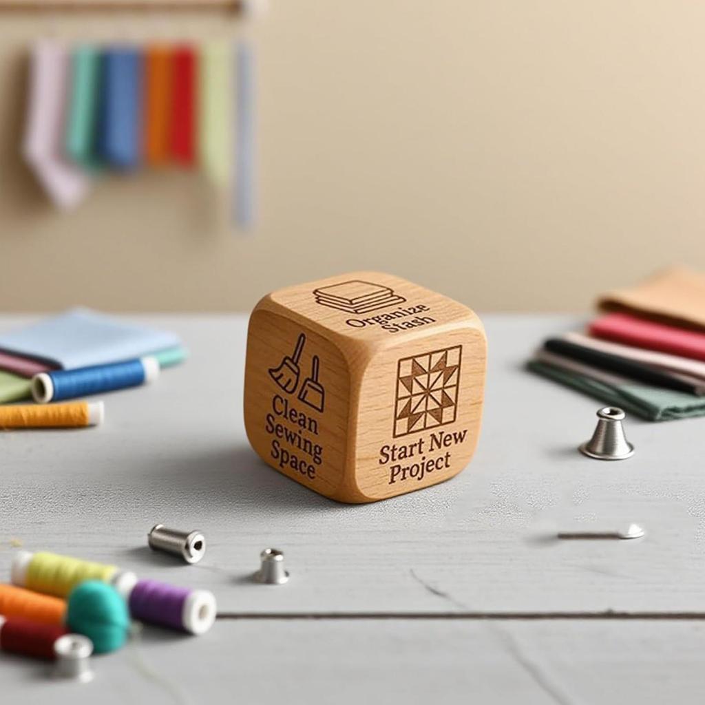 Decision Dice For Quilting Crocheting Tasks Dice Engraved Tasks Tool For Winding Embroidery Sewing Quilting Knitting Weaving