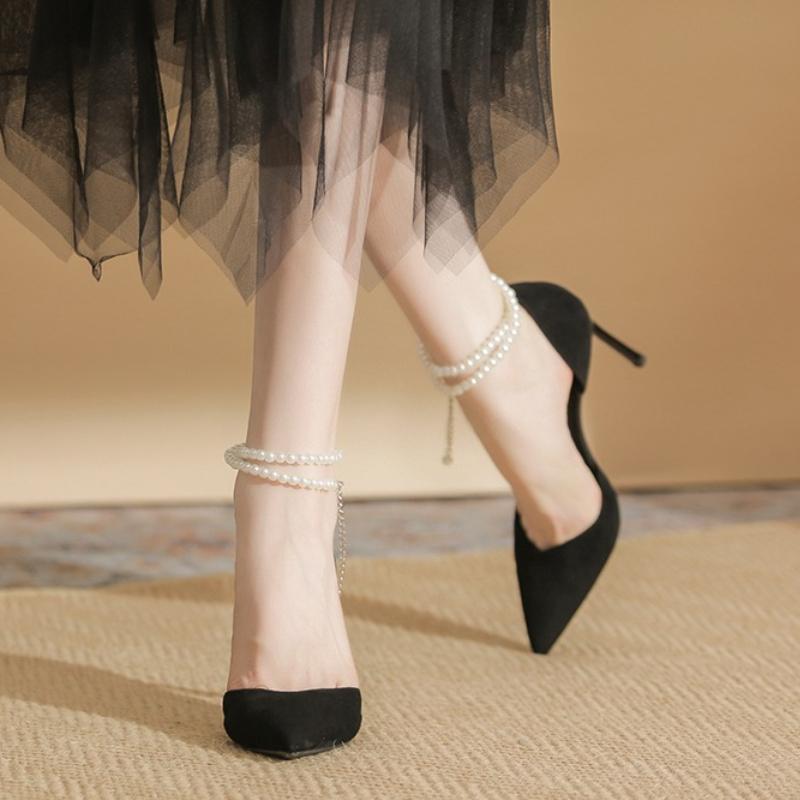 

Мода 2025 Обувь для женщин Острый носок Тонкие каблуки Туфли стриптизерши Оптом Шикарный острый носок Популярные Распродажа Удобные и элегантные 34 чёрный