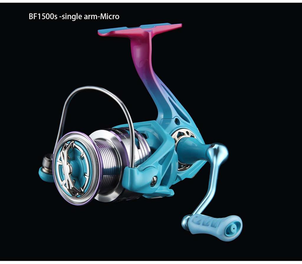 Mavllos 5.2:1 Speed Ratio Spinning Reel 3+1 Bearings + 6kg Strong Brake Aluminum Alloy Spool Crank Personalized Paint, Single or Double Crank Optional