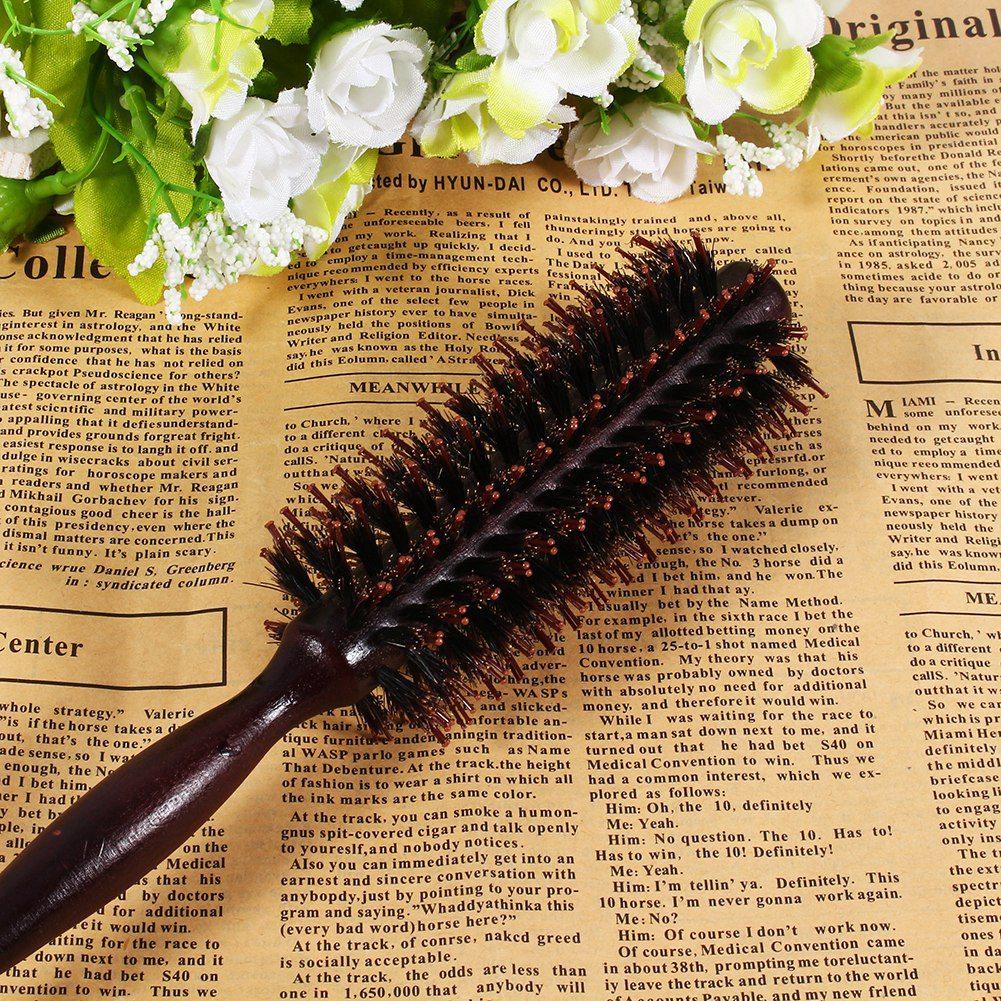 Professional Wooden Handle  Anti Static Curly Hair Comb Hairdressing Radial Round Brush