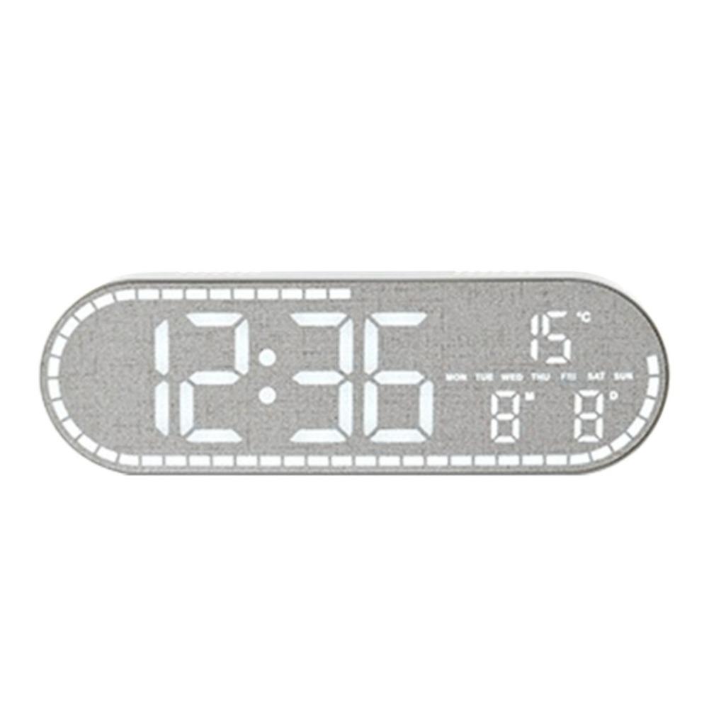 

Temperature Date Display Clocks Calendar Adjustment Timer 12/24H Clock Plastic For Bedroom Wall-mounted Digital Clock LED USB