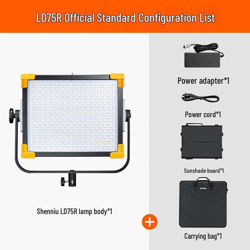 Godox LD75R RGB LED Video Panel Light Official Standard Kit