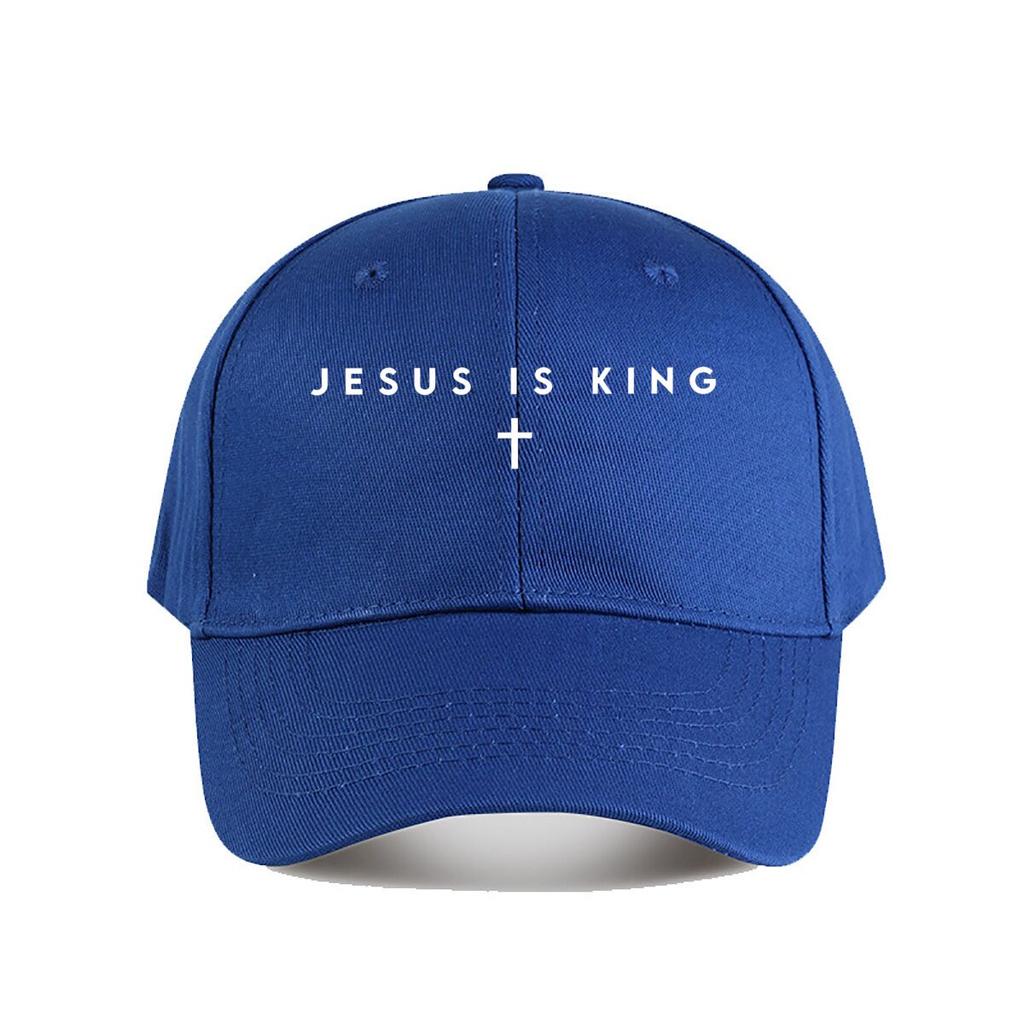 Jesus Is King Cross Christian Baseball Cap Fashion Unisex Sunhat Womens Outdoor Sports