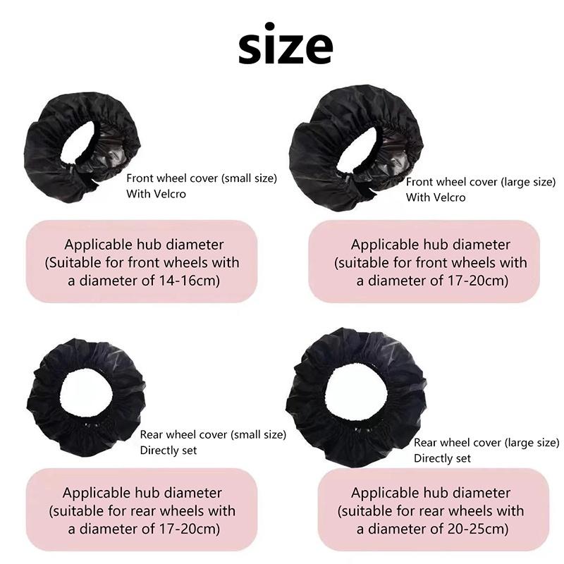 2Pcs/Set Baby Stroller Wheel Cover Dustproof Wheelchair Tire Protector Infant Pushchair Pram Wheel Anti-Dirty Case Acce