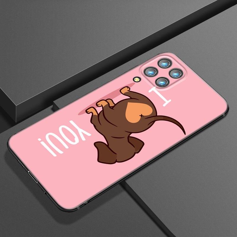 Dachshund Dog Love Phone Case For Samsung Galaxy A21 A30 A50 A52 S A13 A22 A32 4G A23 A33 A53 A73 5G A12 A31 A51 A70 A71 A72