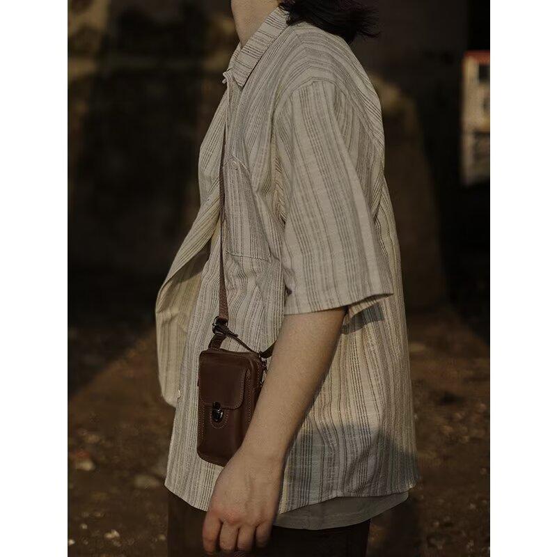 Sommerklær Herre Retro Casual Skjorte Student Løs Nisjedesign Morsom Ny Herretopp For Utendørsbruk