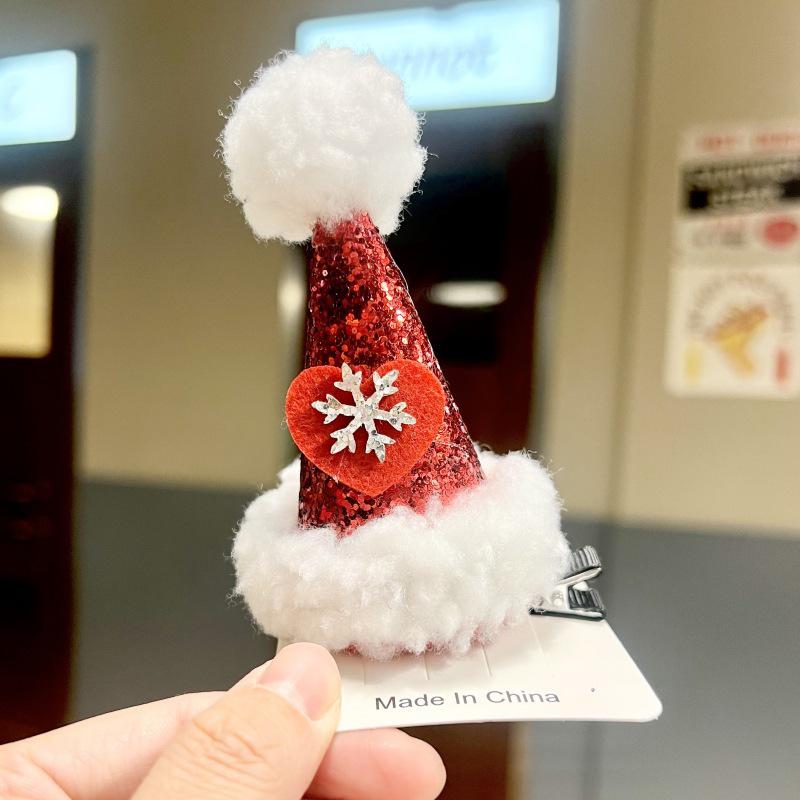 2025 Christmas Reindeer Antler Scrunchies & Bow Hair Clips - Cute Party Accessories for Kids