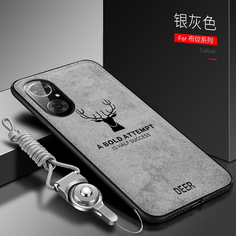Per Huawei Nova 9 SE Custodia Morbida Silicone+Tessuto Rigido Cervo Sottile Protettiva Cover Posteriore Custodia per huawei Nova 9 9SE Nova9 guscio telefono