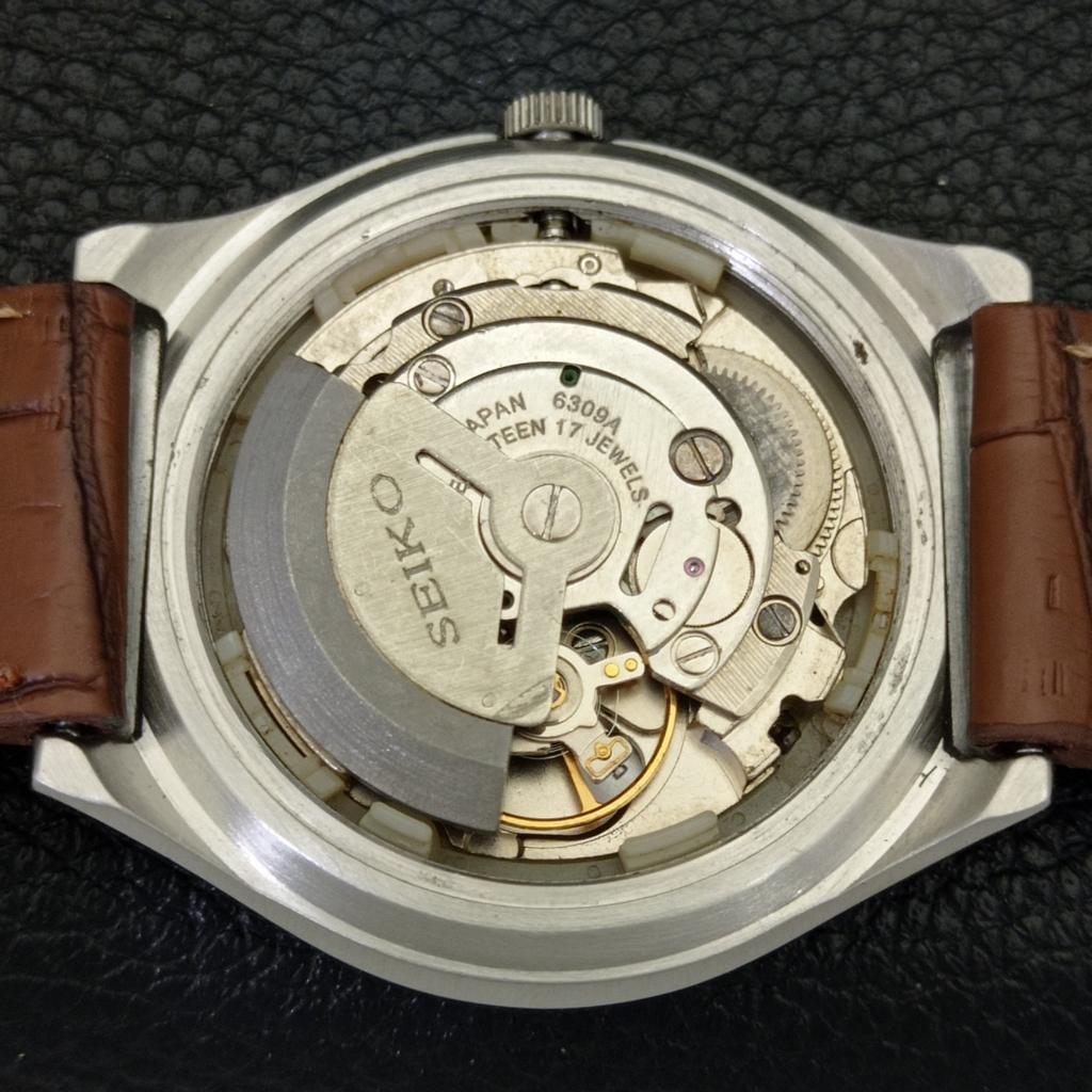 JAPAN VINTAGE SEIKO 5 AUTOMATIC 6309A MENS RED COLOR DIAL WATCH A700493-5 R203-a700493