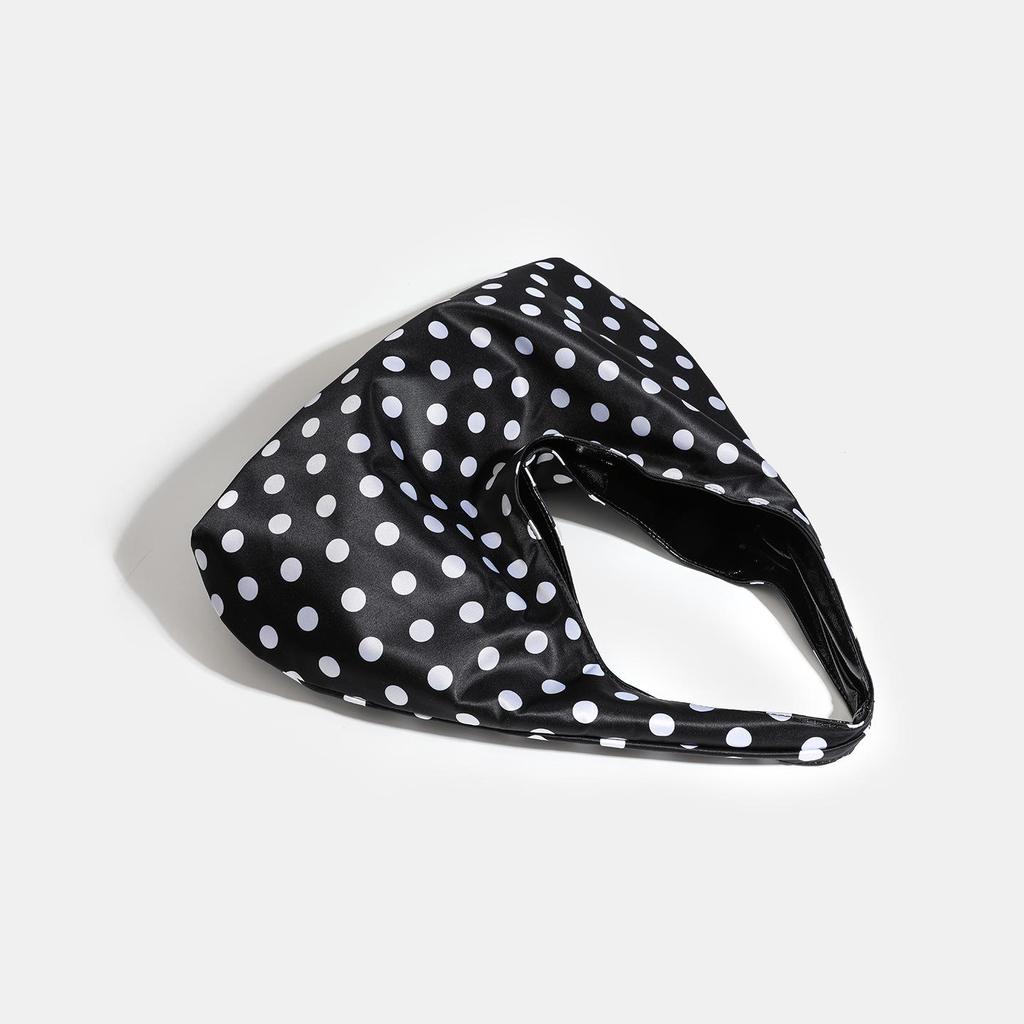 Korean Style Polka Dot Canvas Tote: Literary Shoulder Bag for Female Students