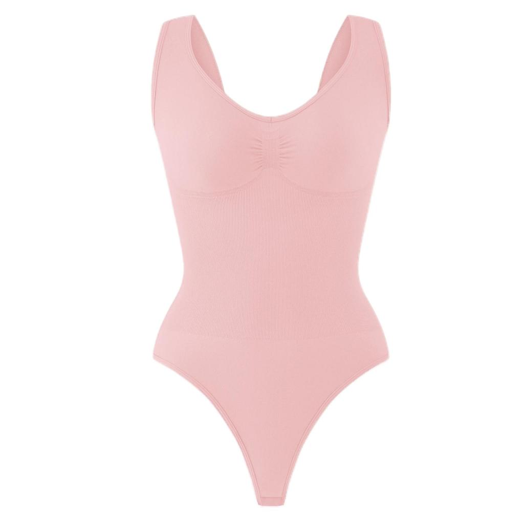 Nahtloser Damen-Jumpsuit mit Kreuzrücken und Tanga: Modisch, Hohe Elastizität, Formt Taille & Bauch, Atmungsaktiv, Hautfreundlich.