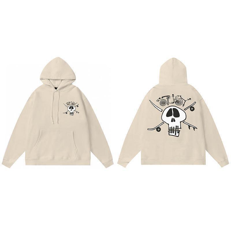 Stussy Mens Hooded Sweatshirt Casual Loose Fit Streetwear Printed Pullover