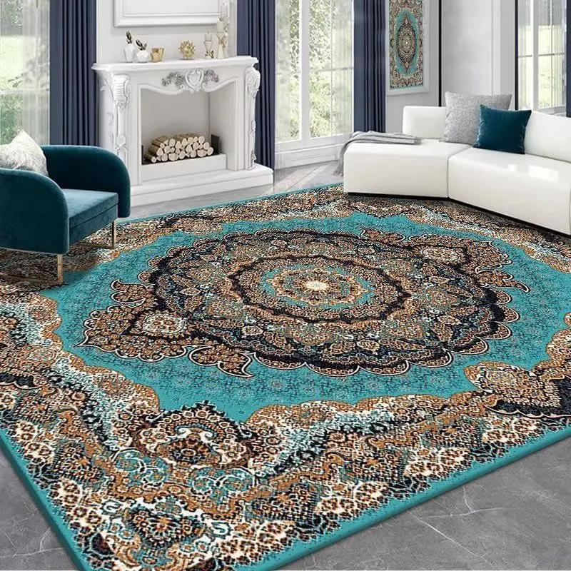 Classic Persian Red Luxury Rug For Living Room Bedroom Premium Nonslip Carpet Elegant Tea Table Kitchen Floor Mat Home Decor