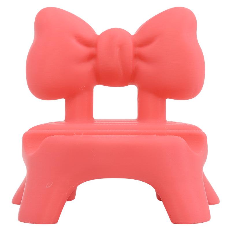 Bowknot Chair Mobile Phone Holder: Creative Desk Ornament & Binge-Watching Stand