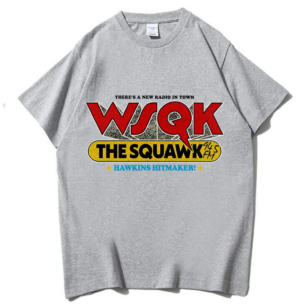 WSQK The Squawk 945 FM Tshirt Summer Mens Womens Y2K Luxury Fashion Comfortable Quality Oversized Tshirt