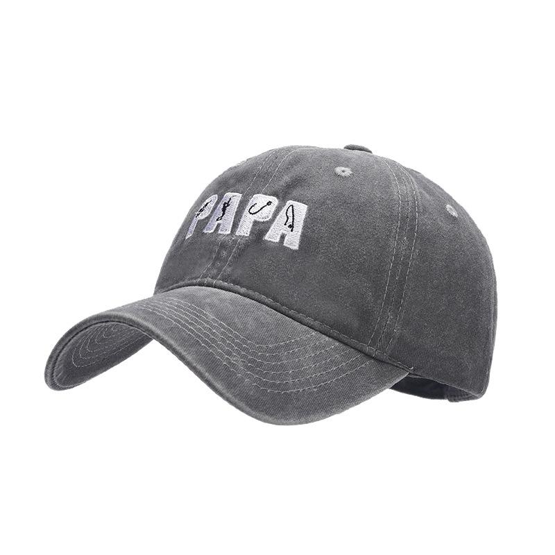 Spring New Product PAPA Embroidery Washed Old Baseball Cap Outdoor Sunshade Sun Protection Cap Casual Cap Tide