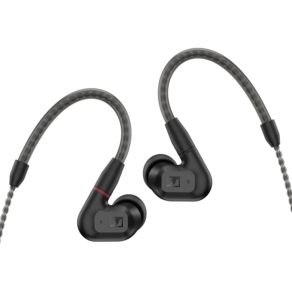 Sennheiser IE 200 Wired Earphones, Black, Dynamic, In-Ear, Audiophile, Gaming, TrueResponse Transducer, Blade Cable, Ear Hook, [Domestic Genuine Produ