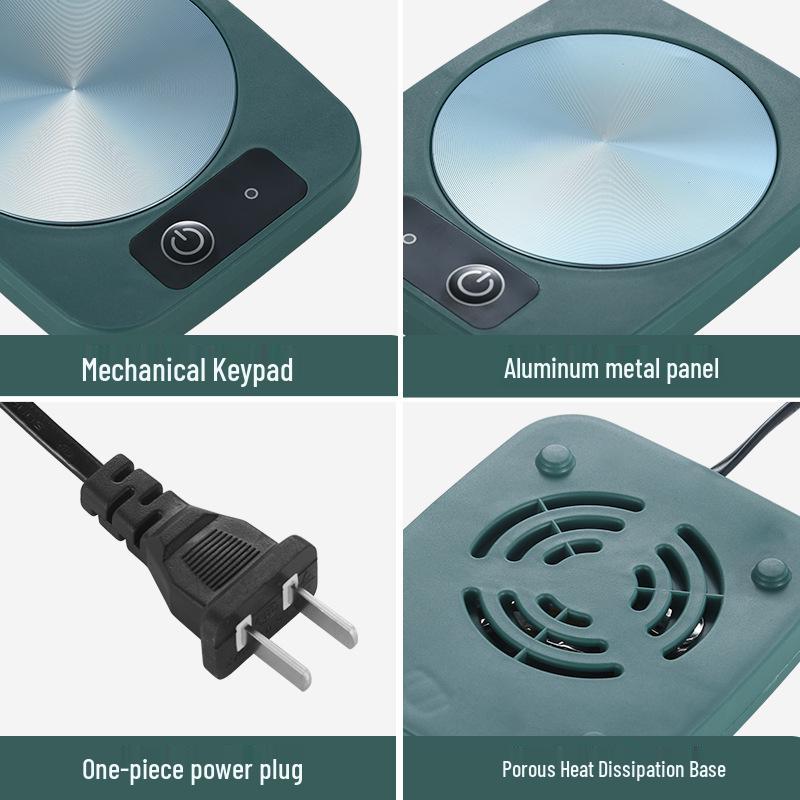 USB-Powered Ceramic Heated Coaster for Constant 55°C Warmth - Ideal Gift