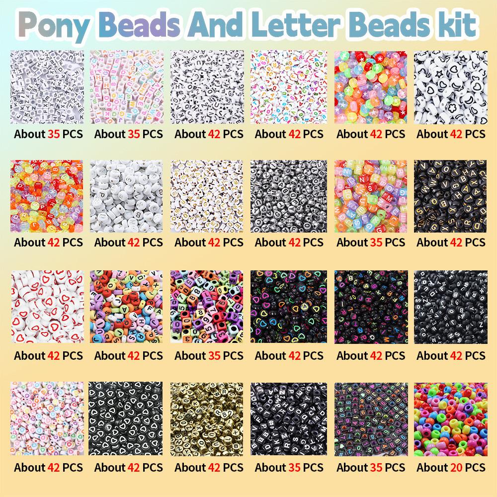 Educational Craft Kit 24color Acrylic Bead Letter Beads Visual Development Skill