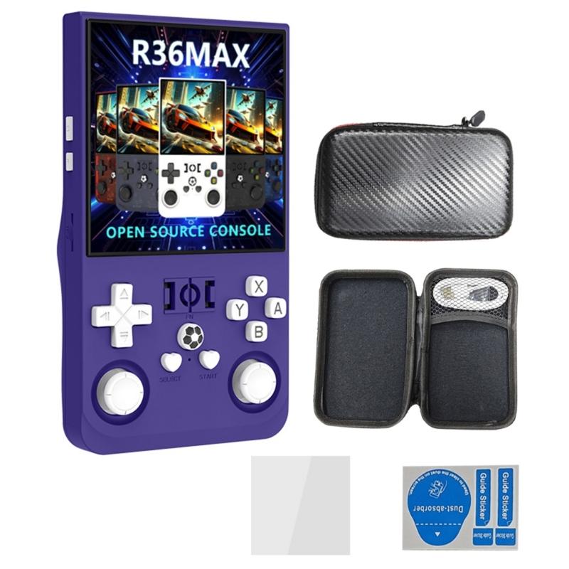 Open Source R36Max 4Inch IPS Screen Handheld Video Game Console Linux System Pocket Game Player Kids Gift