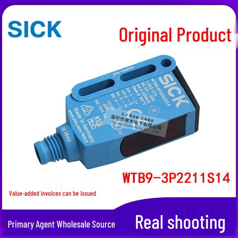 Authentic Compact Photoelectric Sensor WTB9-3P2211S14, Reflective Scanner with PNP 4-pin WTB9-3P2211S14