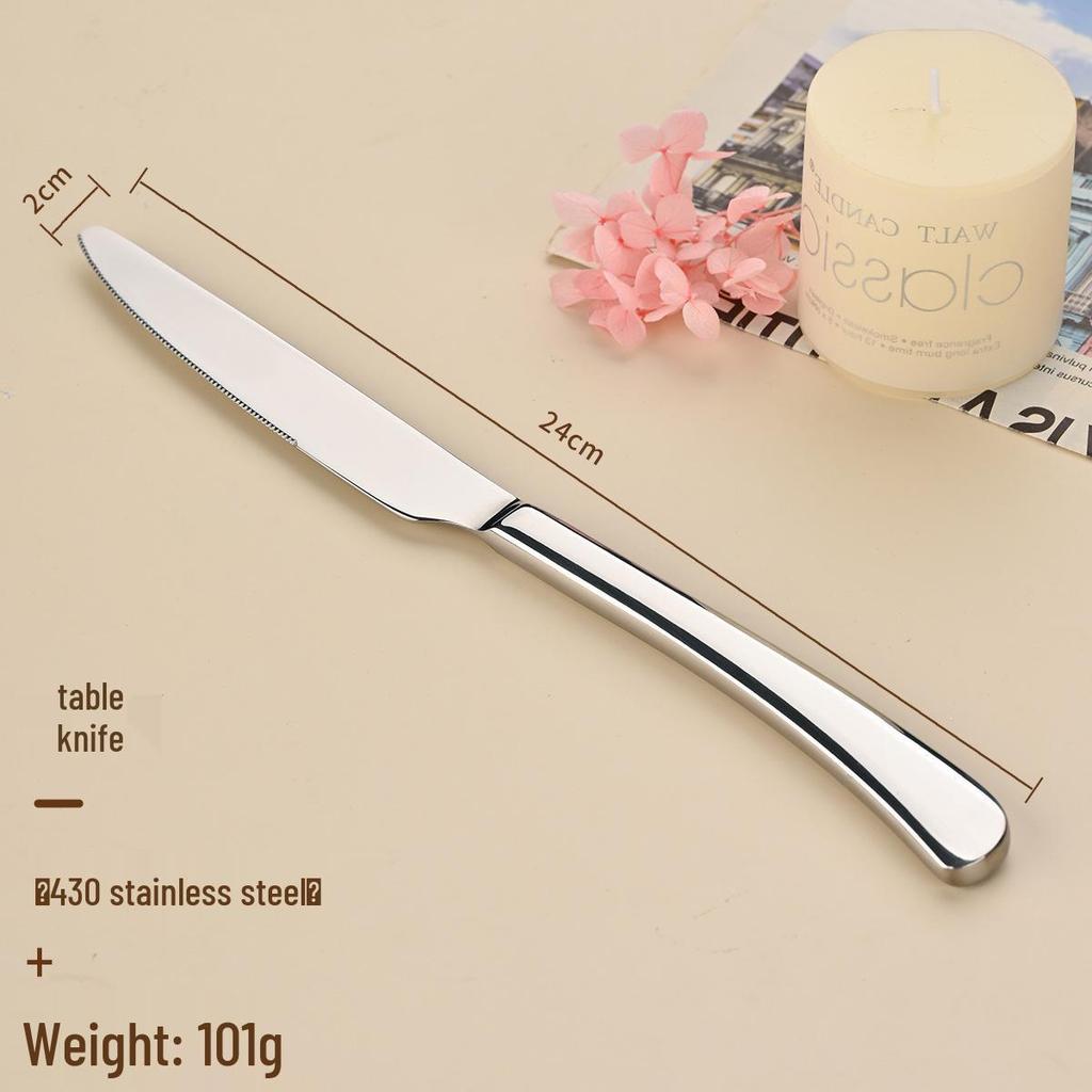 Premium 304 Stainless Steel Cutlery Set: Knife, Fork, and Spoon for Steaks - Perfect for Restaurants and Hotels