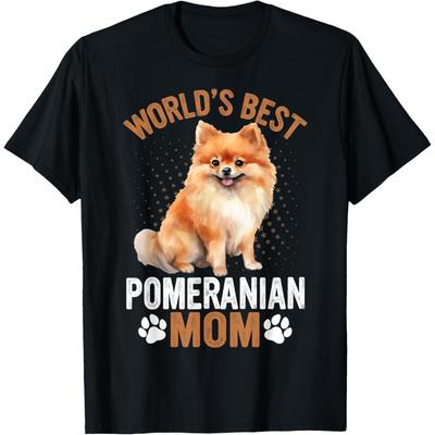 Cute World's Best Pomeranian Mom Dog Lovers Mother's Day T-Shirt