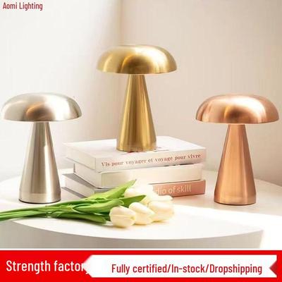 Minimalist Touch Mushroom Lamp - Rechargeable Bedside Night Light