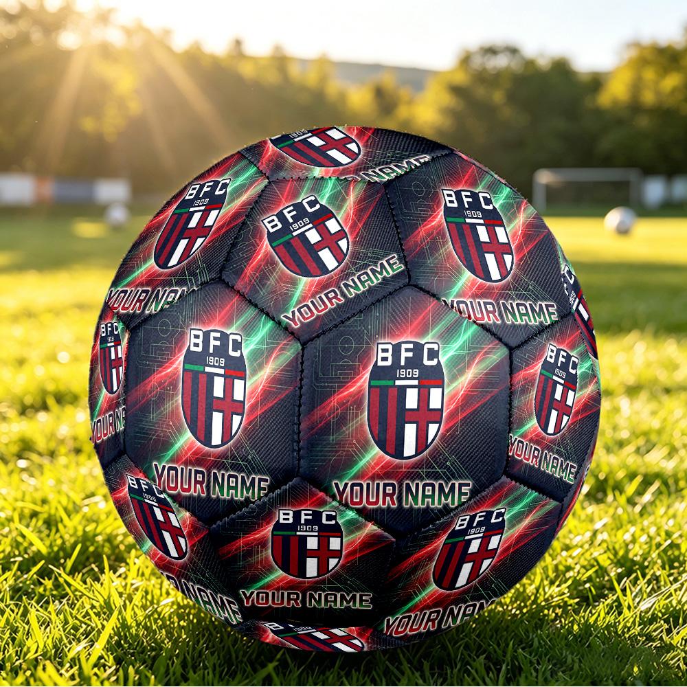 Personalized Size 5 Football Bologna FC Pattern Outdoor Game Sports Ball Gift