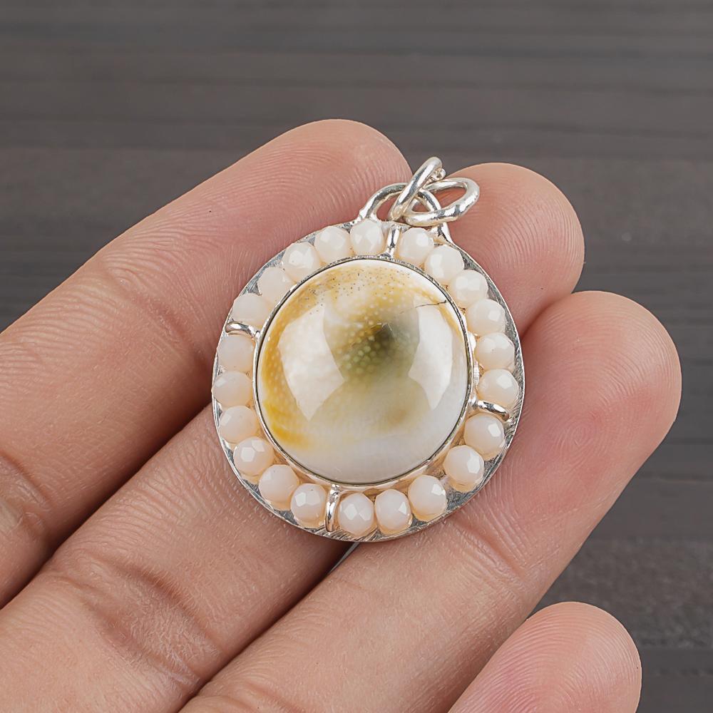 

Natural Shiva Eye Gemstone 925 Sterling Silver Jewelry Designer Pendant 1.23 AJP-2040