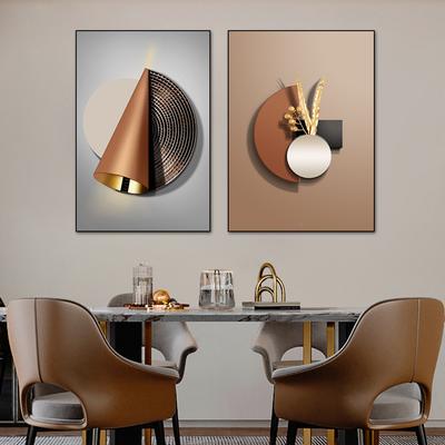 Affiche sur toile de feuille d'or nordique, impression sur toile d'art spatial de géométrie abstraite, peinture d'art mural visuel 3D pour décor de salon Morden