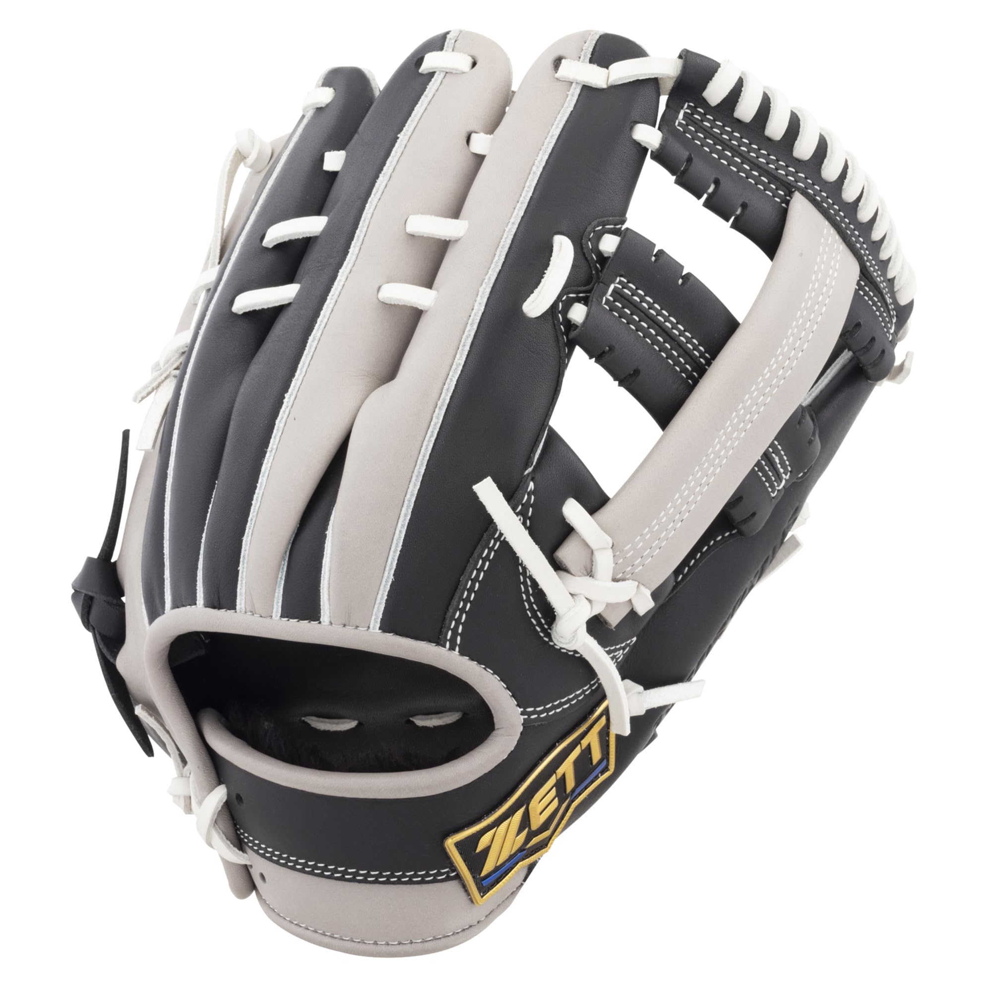 ZETT Neo Status Softball Yoshikawa Naoki Player Black x Dark Size BRG342626C Glove, Type, All-Around, Right-Handed Throw, Gray, 4,