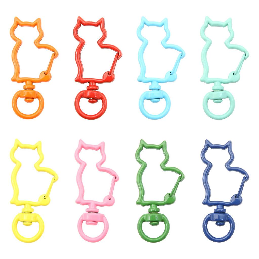 31X39mm Candy Colored Alloy Shell Shaped Spring Buckle Special-shaped DIY keychain Accessories Creative Accessories Hanging Ornaments