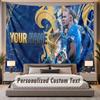 Custom Name Text Tapestry Erling Haaland Personalized Polyester Wall Tapestry For Bedroom And Room