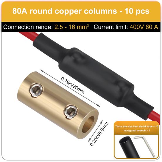 Wire Connectors Tinned with Heat Shrink Butt Brass Mechanical Butt Splice