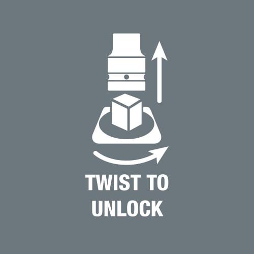 WERA 1/4" Drive Twist Lock Socket Holder, Holds 8 Sockets, 003890