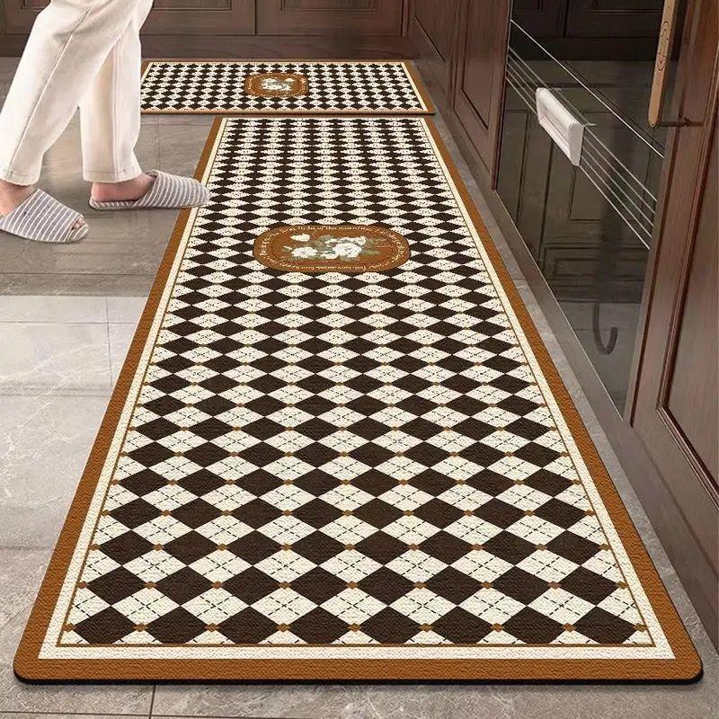 Protiúnavové kuchyňské rohože, Protiskluzové sady rohoží ve stylu farmhouse, Vodotěsná kuchyňská rohož na podlahu, Polstrovaná rohož na stání do kanceláře, prádelny, k umyvadlu, ke stolu