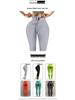 Cross-Waist Jacquard High-Waisted Butt-Lifting Yoga Pants