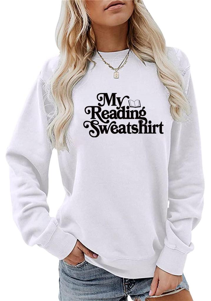 Cross-Border European & American Fashion Casual Letter Print Round Neck Sweatshirt