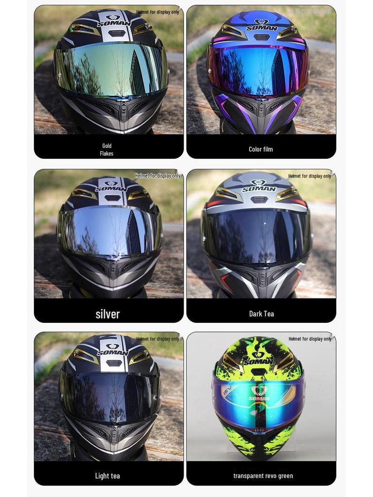 K5PLUS SOMAN Motorcycle Helmet Visor with Anti-Fog Film & Sunshade for K1/K5/K3SV