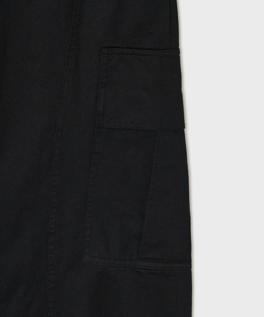 Bellie True Curved Cargo Pants - Black