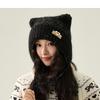 Knitted Hat Autumn Winter Cartoon Bear Wool Hat Women's Winter Warm Hat