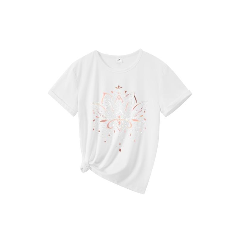 European Size 1pc Women'S T-Shirt | Elegant Mandala Pattern, Comfortable Soft Breathable Fabric, Ideal for Sports, Fitness, Running