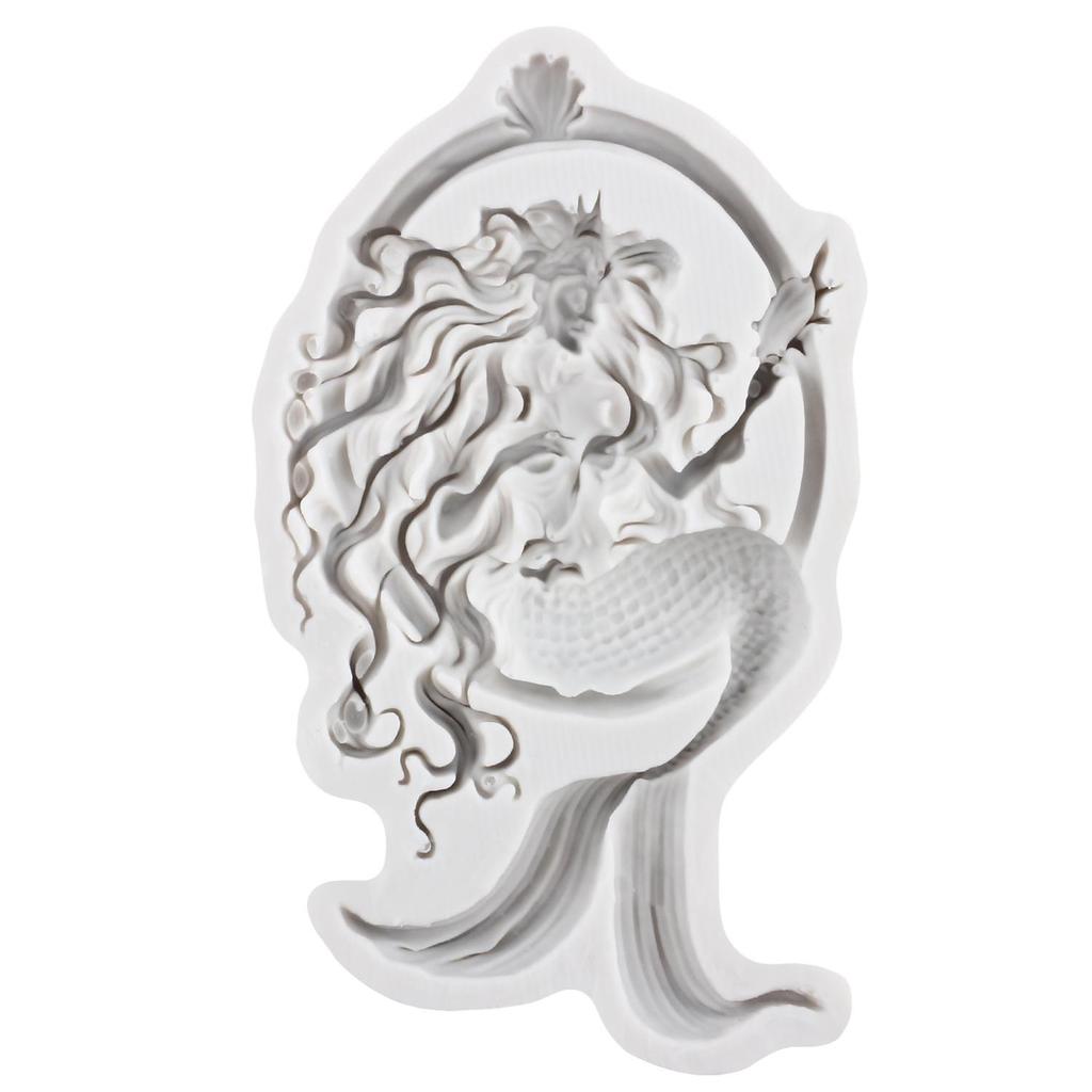 Mermaid Silicone Molds Mermaid Princess Fondant Mold Cake Decorating Tools Cupcake Topper Candy Chocolate Gumpaste Mold