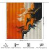 Abstract Bathroom Shower Curtain With Black White Orange Ink Splash Design 3D Printed Polyester Fabric For Home Decor (180X180Cm