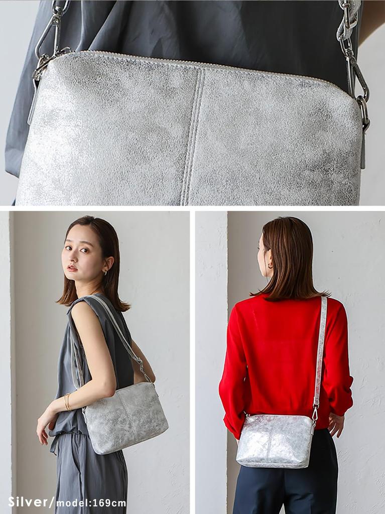 Vita Felice Glitter Square Shoulder Bag for Women [VITAFELICE] Vtb-20099p (Silver)