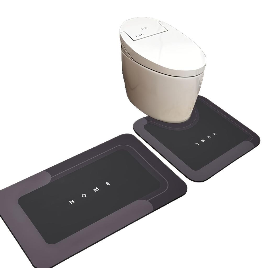 Eenvoudige Badkamervloermat Waterabsorberend Sneldrogend Diatomeeënaarde Vloermat Huishoudelijke Badkamerdeur Slijtvast, Vuilafstotend En Antislip Vloer