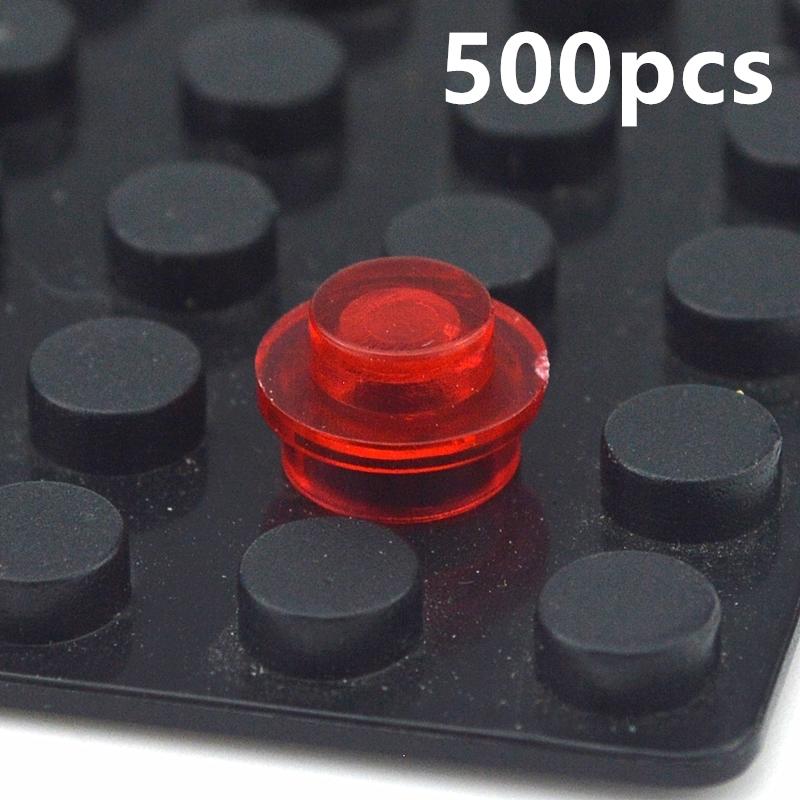 Lamp Block Bricks Transparent 1x1 Dot Size DIY Brick Playset Thin Figures Creative DIY Sea Water Brick Fits For 4073